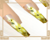 Yellow Dainty Gltr Nails