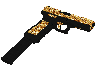 Extended gold/black gun