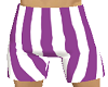 M shorts stripped purple