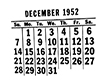 Calendar Text 1952