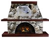 wolf fire place