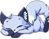 R Sleeping Blue Fox