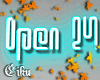 Open 24 H Cyan Neon