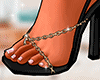 I. Black Chain Sandals