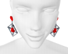 Sweet Heart Red Earrings