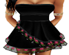 Black /Rose Velvet Dress