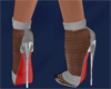 7inch grey netted heels