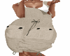 Baggy burlap overalls
