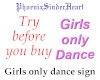 Girls only Dance sign