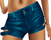 Leather Shorts Teal