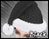 BLACK sparkle santa hat