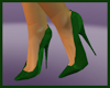 Eden Green Silk Heels