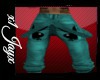 Jean pants Playboy (teal