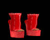 ${QK}Red demin heels