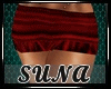 SN-pleated burgundy skir