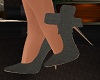 Gray Side Bow Heels