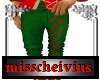 christmas green red pant