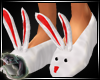(kd) Bunny Slippers  Red