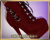 !K Ankle Boots Red