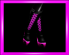 Black boots/pink