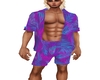 mens tropical purple fit