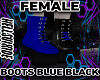 Blue Black Boots