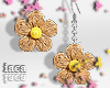 Tan Flowers Earrings