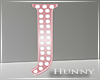 H. Pink Marquee Letter J