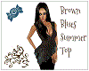 Brown Blues Summer Top