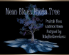 Neon Blues Photo Tree