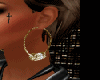 hoop earrings, gold