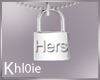 K hers silver lock neck