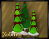 3 Green Holiday Trees