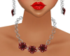 Pretty Red Rose Necklace