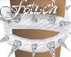 *F White L Bling Garter