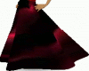 black/red satin skirt
