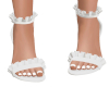 White Ruffle Heels
