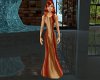 copper silk long dress