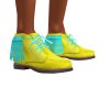 Turquoise/Lime boots (L)