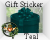 ~QI~ Gift Sticker Teal