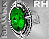 Emerald Silver RH Ring