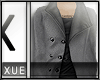 Xue| Grey Pea Coat
