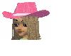pink chiffon cowgirl hat