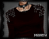 xMx:Red Spiked Sweater