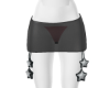 Y2K Chrome Star Skirt
