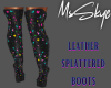 LEATHER SPLATTERED BOOTS