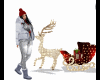 christmas deer sleigh