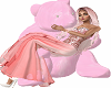 Sit on pink Teddy Bear