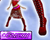 Smexy Red Velvet Boots