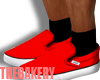 Red Vans Slip Ons